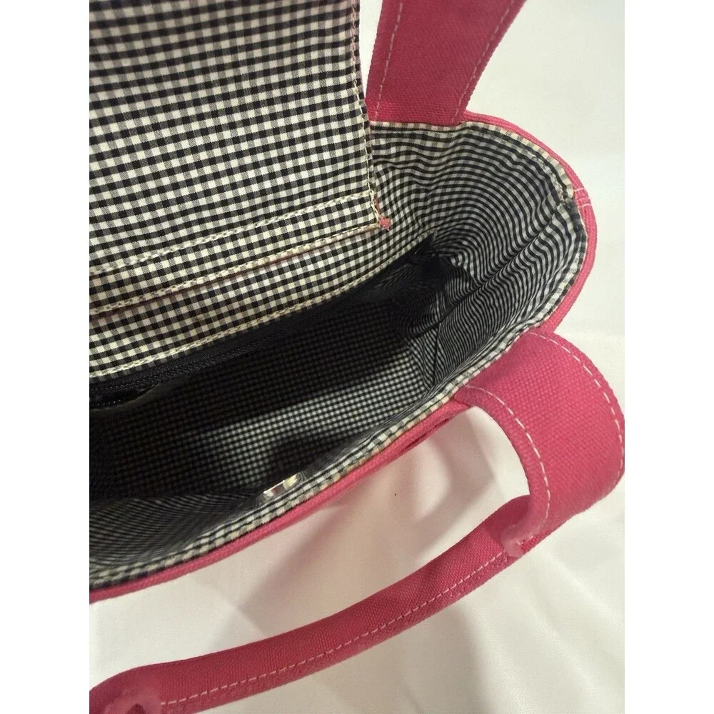VTG Kate Spade Pink Canvas Hard Shell Boat Tote Bag 90s Y2K Bag